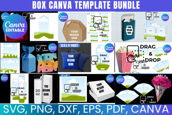 Download Box Canva Editable Template Bundle - Template bundle Collection