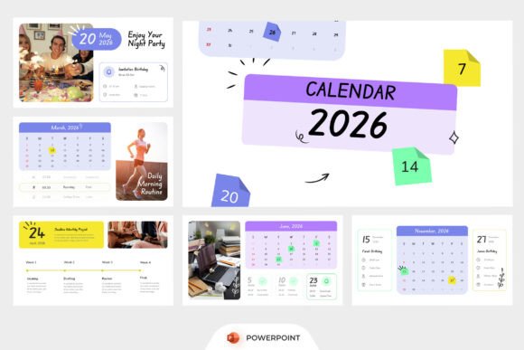 Download Creative Calendar 2026 PowerPoint - Premium Bundle