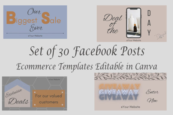 Download Facebook Templates Canva Set of 30 - Facebook Collection