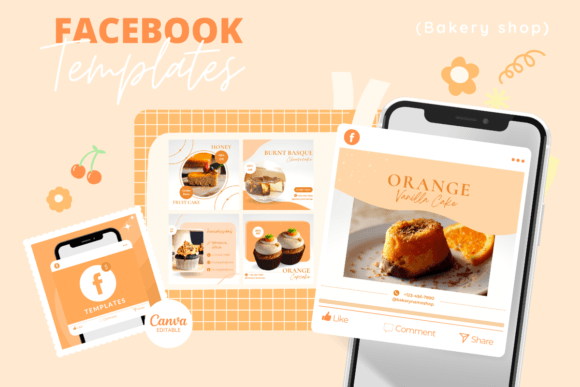 Download Facebook Post Templates Sweet Orange - Facebook Collection