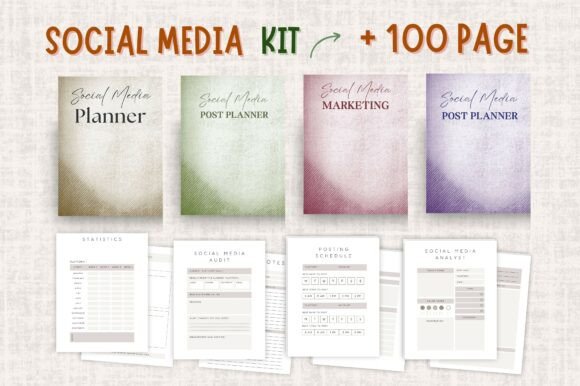 Download Social Media Planner Kit | 100+ Page KDP - Premium Resources