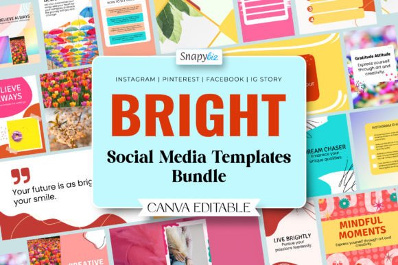Download Bright Social Media Template Bundle - Template bundle Collection