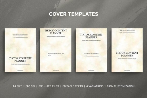 Download TikTok Content Planner Cover Templates - Premium Bundle
