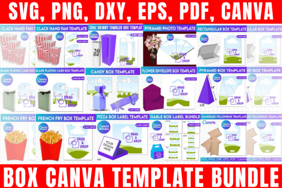 Download Box Canva Editable Template Bundle - Template bundle Collection