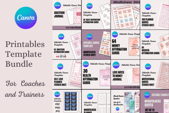 Download Printables Template Bundle for Coaches and Trainers - Template bundle Collection