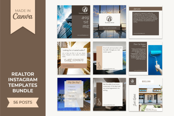 Download Real Estate Instagram Template Bundle - Template bundle Collection