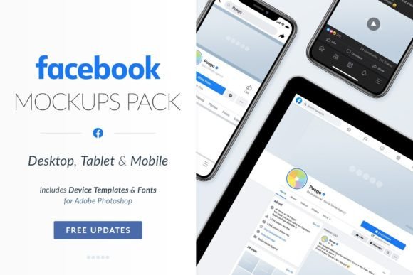 Download Facebook Social Media Mockups Pack - Facebook Collection