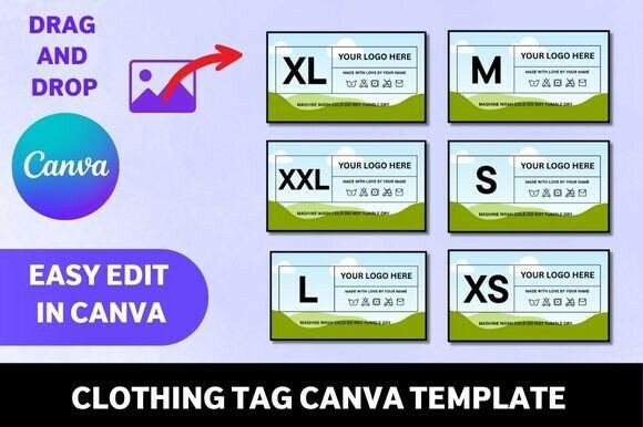 Download Clothing Tag Canva Template Bundle - Template bundle Collection