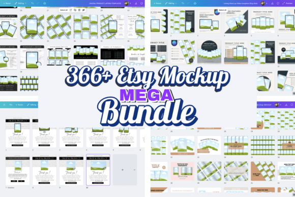 Download 300+ Canva Etsy Mockup Template Bundle - Template bundle Collection